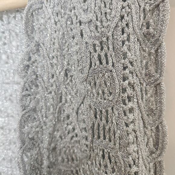 VTG Y2K Lisa Original Sweater Vest Sz Medium Womens Silver Sparkle Fairy Glitter - Picture 2 of 10